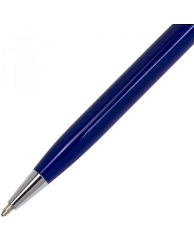 Ручка «STYLUS» кулькова поворотна металева, темно-синій корпус, синя, ТМ Economix