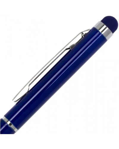 Ручка «STYLUS» кулькова поворотна металева, темно-синій корпус, синя, ТМ Economix