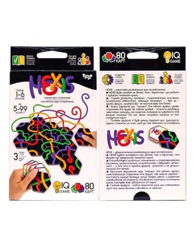 Гра настільна «Hexis» розважальна, у коробці 16х9х2,5 см, ТМ Данко Тойс