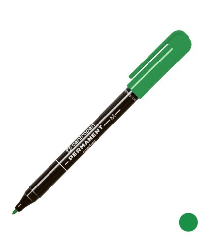 Маркер перманентний круглий тонкий 1 мм, зелений, ТМ Centropen