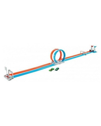 Трек «Подвійна петля» з 2 машинками, у коробці 46х7х38 см, Hot Wheels