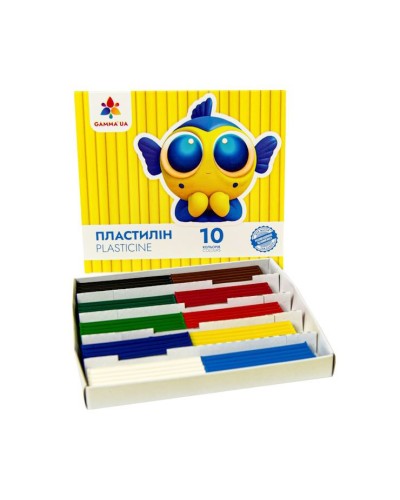 Пластилін дитячий «Захоплення» на 10 кольорів, 160 г, зі стеком, ТМ Гамма-Н
