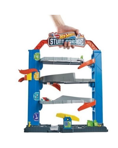 Гараж «City Garage» чотирьохповерховий та машинка, у коробці 36х8х41 см, Hot Wheels