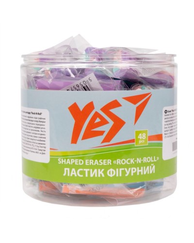 Гумка у формі циліндру «Rock-N-Roll», в асортименті, ТМ YES