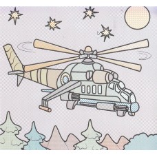 Патріотичні водні розмальовки із секретом «Військова техніка» на 8 сторінок з м'якою обкладинкою 23х24 см, ТМ Кристал Бук