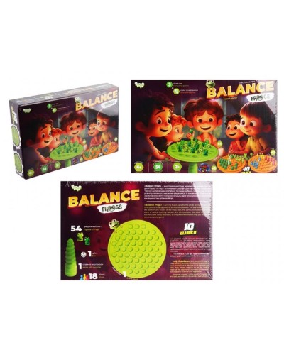 Гра настільна «Balance Frogs» розвиваюча велика, у коробці 35х27х4 см, ТМ Данко Тойс