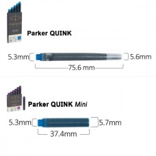 Набірз 5 картриджів «Quinkѕ» з синіми чорнилами, ТМ Parker