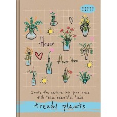 Блокнот «TRENDY PLANTS» А5 на 176 аркуші у клітку з кортонною обкладинкою, в асортименті, ТМ Рюкзачок