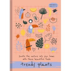 Блокнот «TRENDY PLANTS» А5 на 176 аркуші у клітку з кортонною обкладинкою, в асортименті, ТМ Рюкзачок