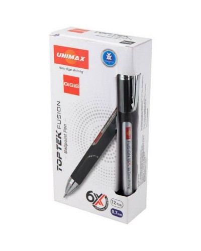 Ручка кулькова «Top Tek Fusion» чорна 10 км, ТМ Unimax