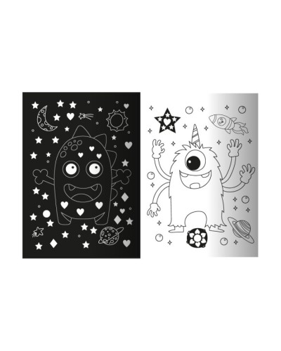Розмальовка з неоновими наліпкамми «NEON STICKERS book» 16 сторінок, в асортименті, ТМ Апельсин