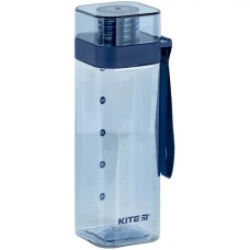 Пляшечка для води квадратна 550 мл блакитна, TM Kite