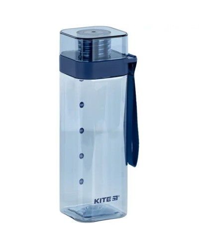 Пляшечка для води квадратна 550 мл блакитна, TM Kite