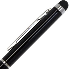 Ручка «STYLUS» кулькова поворотна з металевим чорним корпусом, синя, ТМ Economix