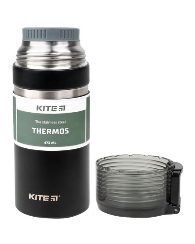Термос «Kite» 473 мл чорний, TM Kite