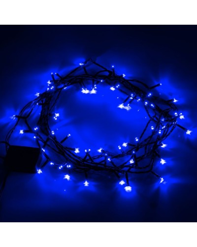 Гірлянда - нитка 4,9 м на 70 LED-лампочок синя на 8 режимів мерехтіння, Yes! Fun