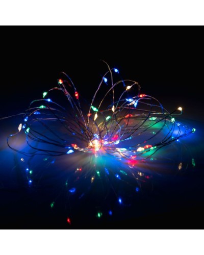 Електрогірлянда «Нитка» 5 м на 50 LED-лампочок з USB на мідному дроті, різнокольорова, Yes! Fun