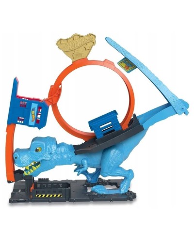 Трек «Полювання Ті-Рекса» з машинкою, у коробці 26х8х22 см, Hot Wheels