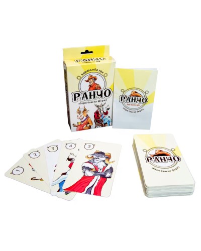 Настільна гра «Ранчо» розважальна на 72 картки для 2-6 гравців, у коробці 8,5х13х3 см, ТМ Stateg