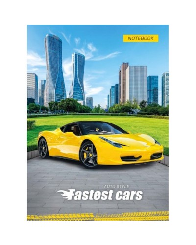Блокнот «CARS» А6 на 32 аркуші у клітинку на скобі з м'якою обкладинкою, в асортименті, ТМ Рюкзачок