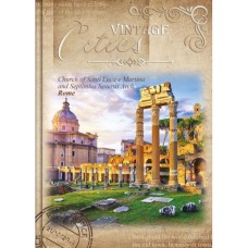 Канцелярська книга «CITIES VINTAGE» А4 на 176 аркушів у клітинку з твердою ламінованою обкладинкою, в асортименті, ТМ Рюкзачок