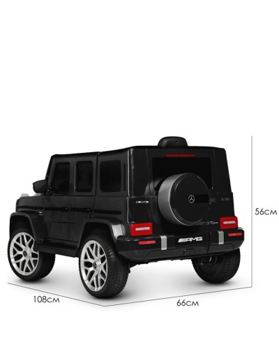 Машина «Джип» 2,4G на акумуляторі 12V 7AH 2 мотори 30W з музикою, світлом, MP3 та пультом, колеса EVA, чорний