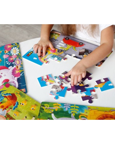 Пазли м`які «Транспорт» А4 з 24 елементів, у пакеті 30,5х34,5 см, ТМ Vlady Toys