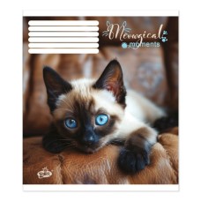 Зошит на 12 аркушів у косу лінію «Маленькі лапки» №2543, ТМ Brisk