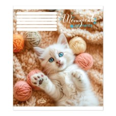 Зошит на 12 аркушів у косу лінію «Маленькі лапки» №2543, ТМ Brisk