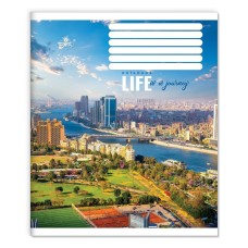 Зошит на 36 аркушів у клітинку «Життя - це подорож» №2576, ТМ Brisk