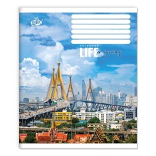 Зошит на 36 аркушів у клітинку «Життя - це подорож» №2576, ТМ Brisk