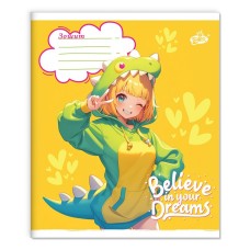 Зошит на 18 аркушів у лінію «Чарівна дівчина» №2564, ТМ Brisk