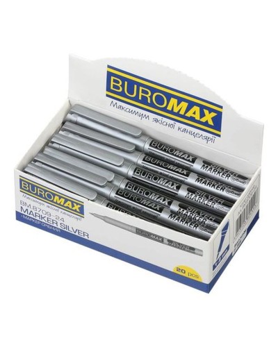 Маркер «SILVER» 1-2 мм, сріблястий, ТМ Buromax