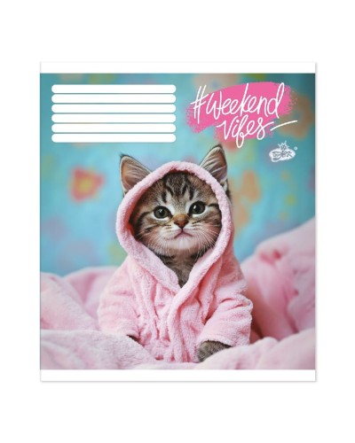 Зошит на 60 аркушів у клітинку «Муркотливий комфорт», №2621, ТМ Brisk