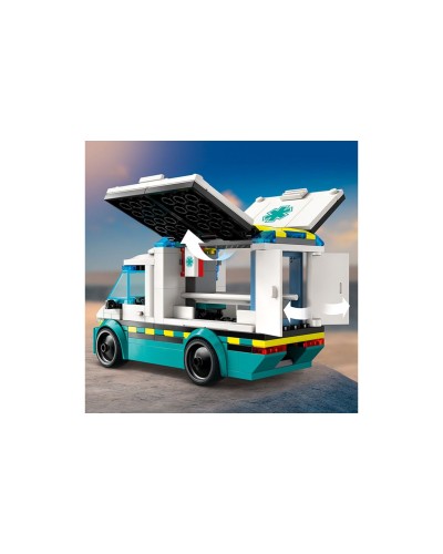Конструктор «Швидка допомога» на 184 деталі, у коробці 26х6х19 см, ТМ Lego