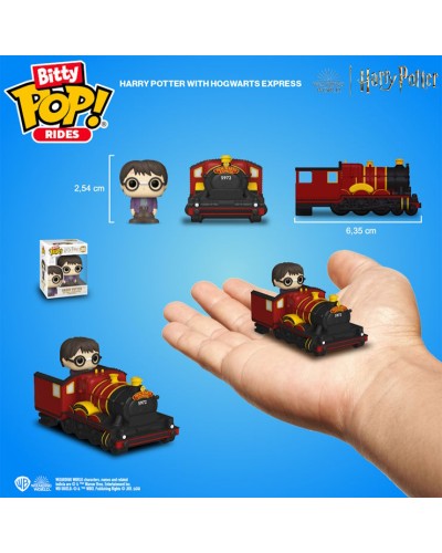 Ігровий набір BITTY POP! Ride: Гаррі Поттер 2,5 см та Гогвардський експрес 2,4 см см, у коробці 6х10х8 см