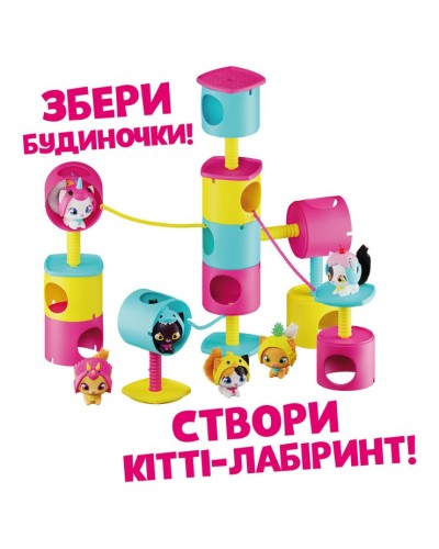 Ігровий набір QT KITTIES «Кицька Розі»: фігурка 3х6х7 см, будиночок, аксесуари, у коробці 10х10х10 см