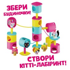 Ігровий набір QT KITTIES «Котик Джинжер»: фігурка 3х6х7 см, будиночок, аксесуари, у коробці 10х10х10 см