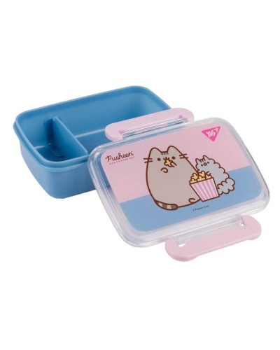 Ланчбокс «Pusheen» 420 мл блакитно-рожевий, ТМ Yes