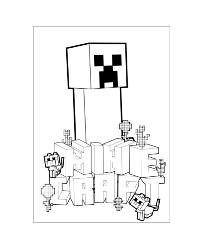 Розмальовка «Minecraft» А4 на 12 аркушів, ТМ Yes