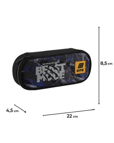 Пенал «Beast mode» 8,5х22х4,5 см, ТМ Kite