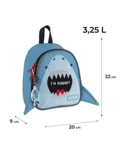 Рюкзак «Hungry Shark» 20х9х22 см, ТМ Kite Kids