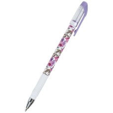 Ручка «Floral White» кулькова синя, ТМ Axent