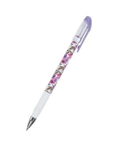 Ручка «Floral White» кулькова синя, ТМ Axent