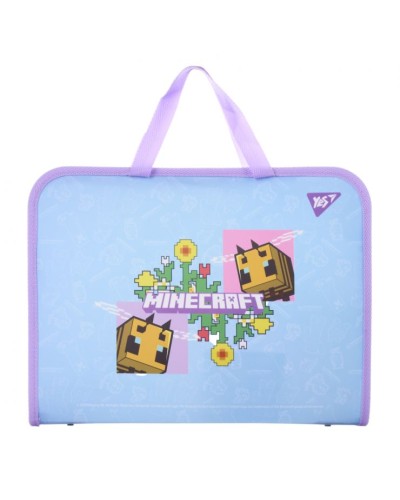 Папка-портфель «Minecraft.Spring» А4 на блискавці з тканинними ручками, ТМ YES
