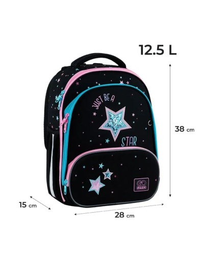 Рюкзак «Будь Зіркою» каркасний 38х28х15 см, 597M-1, GoPack Education