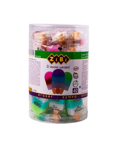 Гумка «Іce cream» 2,6х5,7х1.3 см, ТМ ZiBi