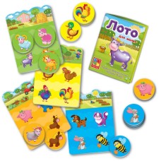 Гра настільна «Лото.Ферма» розвивальна, у коробці 19,5х4,18 см, ТМ Vladi Toys