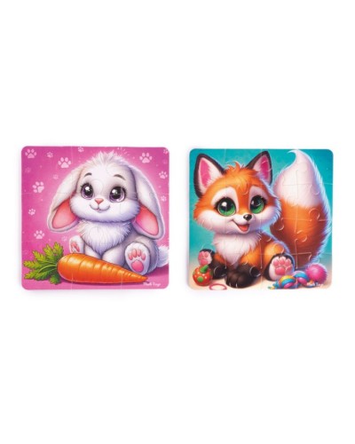 Пазли м'які «Зайчик і лисичка» на 25 елементів, ТМ Vladi Toys