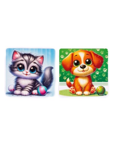 Пазли м'які «Котик та песик» на 25 елементів, ТМ Vladi Toys